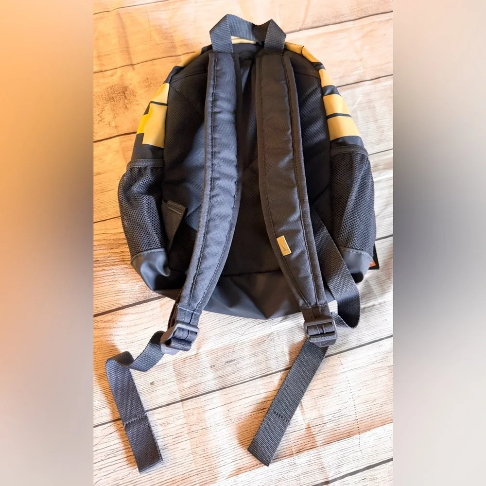 Nike Mini Backpack Gray Yellow Just Do It Small Travel Bag Unisex - Picture 2 of 11